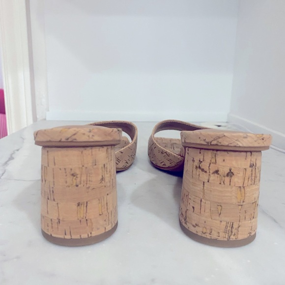 NWOT ABOUND Tan Cork Slip On Heel Sandals - Picture 8 of 12